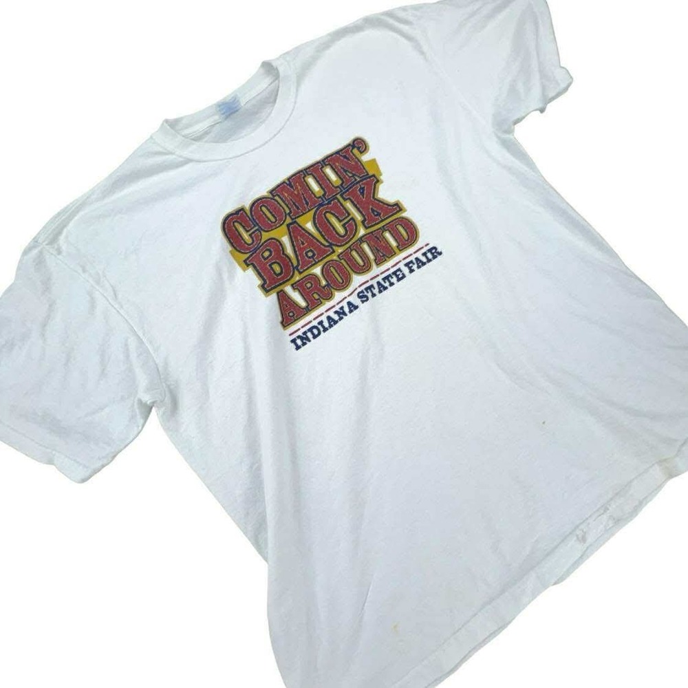 Indiana State Fair T Shirt‎ Comin Back Around White Graphic Tee XL - Picture 3 of 12